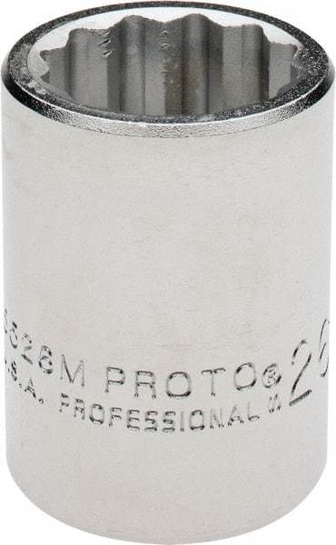 Proto - 3/4" Drive, Standard Hand Socket - 12 Points, 2" OAL, Chrome Finish - A1 Tooling