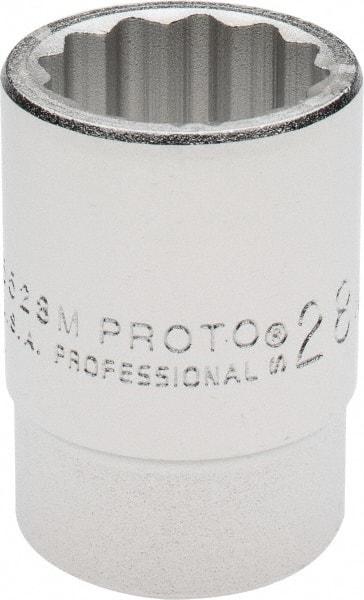 Proto - 3/4" Drive, Standard Hand Socket - 12 Points, 2-7/32" OAL, Satin Finish - A1 Tooling