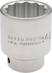 Proto - 3/4" Drive, Standard Hand Socket - 12 Points, 2-11/16" OAL, Chrome Finish - A1 Tooling