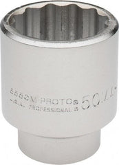 Proto - 3/4" Drive, Standard Hand Socket - 12 Points, 3-5/32" OAL, Chrome Finish - A1 Tooling