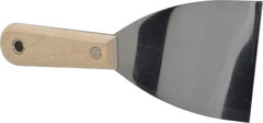 Stanley - Flexible Steel 1-Edge Scraper - 3" Blade Width x 3-5/8" Blade Length, 3-7/8" Long Hardwood Handle - A1 Tooling