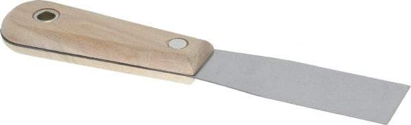 Stanley - 1-1/4" Wide Steel Putty Knife - Flexible, Hardwood Handle, 7-1/2" OAL - A1 Tooling