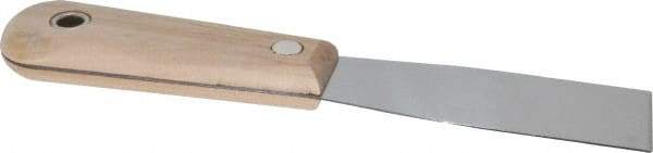 Stanley - 1-1/4" Wide Steel Putty Knife - Stiff, Hardwood Handle, 7-1/2" OAL - A1 Tooling