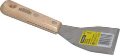 Stanley - Steel Bent Scraper - 3" Blade Width x 4-3/8" Blade Length, 4-7/8" Long Hardwood Handle - A1 Tooling