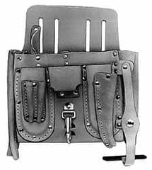 Proto - 6 Pocket Electrician's Holster - Leather, Natural, 10-1/2" Wide x 10" High - A1 Tooling