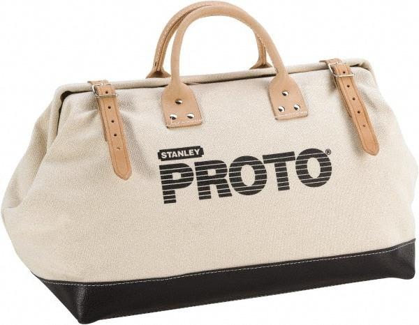 Proto - White Canvas/Vinyl Tool Bag - 20" Wide x 10-1/4" Deep x 2" High - A1 Tooling