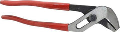 Proto - 7-1/16" OAL, 1-1/8" Max Capacity, 5 Position Gooseneck Tongue & Groove Pliers - Standard Straight Jaws, Standard Head, Plastisol Handles - A1 Tooling