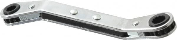 Proto - 7/32" x 9/32" 12 Point Reversible Ratcheting Offset Box Wrench - Double End, 4-1/8" OAL, Steel, 25° Offset - A1 Tooling