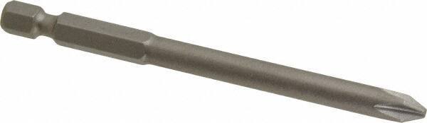 Irwin - #2 Phillips Screwdriver Bit - 1/4" Hex Drive, 3-1/2" OAL - A1 Tooling