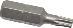 Irwin - 1/4" Drive T15 Torx Screwdriver Bit - 1" OAL, Tamper Resistant Bit - A1 Tooling