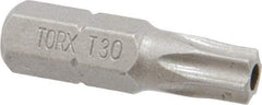 Irwin - 1/4" Drive T30 Torx Screwdriver Bit - 1" OAL, Tamper Resistant Bit - A1 Tooling