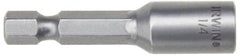 Irwin - 10mm Magnetic Nutsetter - 1/4" Hex Drive, 1-7/8" OAL - A1 Tooling