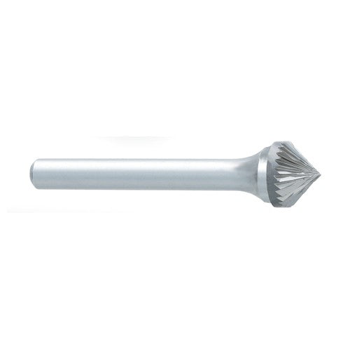 ‎SK-1 -1/4 x LOC × 1/4 Shank × 2 OAL 90 Degree Cone Carbide Medium Tough Cut Burr - A1 Tooling