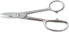 Clauss - 4" LOC, 7-1/4" OAL Straight Shears - Steel Straight Handle, For Paper, Fabric - A1 Tooling