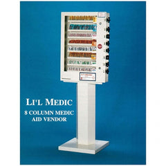 Medique - Medical Vending Machines & Dispensers; Height (Inch): 32 ; Width (Inch): 23 ; Depth (Inch): 7 ; Number of Shelves: 8 ; Door Type: Hinged Door ; Shelf Type: Fixed - A1 Tooling