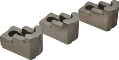 Atlas Workholding - 8" Max Chuck Diam Compatibility, Hard Steel 1.5mm x 60° Serrated Hard Lathe Top Jaws - 1.57" Wide x 2.95" Long x 1.96" High - A1 Tooling