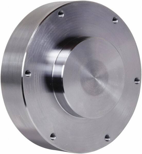 Pratt Burnerd America - Adapter Back Plate for 6" Diam Self Centering Lathe Chucks - Blank Mount, 1.81" Through Hole Diam, Steel - A1 Tooling