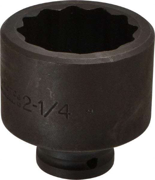 Proto - 3/4" Drive 2-1/4" Standard Impact Socket - 12 Points, 3-1/4" OAL - A1 Tooling