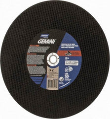 Norton - 14" Aluminum Oxide Cutoff Wheel - 1/8" Thick, 20mm Arbor, 5,400 Max RPM, Use with Angle Grinders - A1 Tooling