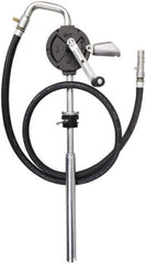 PRO-LUBE - Oil Lubrication 10 Gal/min Flow Cast Iron Rotary Hand Pump - For 15 to 55 Gal Container, Use with Alcohols, Gasoline, Naphtha & Solvents, Do Not Use with Water-Based Media - A1 Tooling