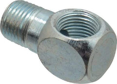 PRO-LUBE - 90° Head Angle, 1/8-27 NPT Steel Grease Fitting Adapter - 1/2" Hex - A1 Tooling