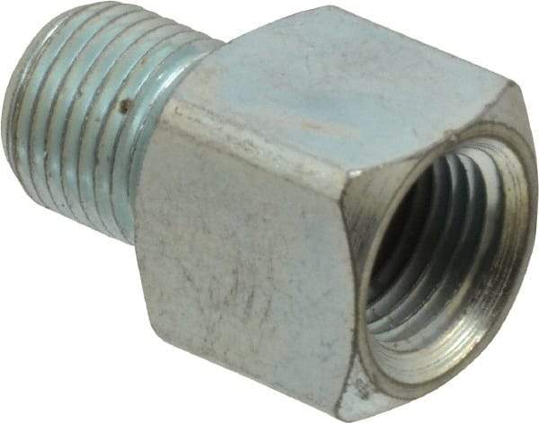 PRO-LUBE - Straight Head Angle, 1/8-27 NPT Steel Grease Fitting Adapter - 1/2" Hex - A1 Tooling