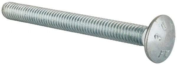 Value Collection - 5/16-18 UNC 3-1/4" Length Under Head, Standard Square Neck, Carriage Bolt - Grade 2 Steel, Zinc-Plated Finish - A1 Tooling