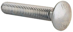 Value Collection - 7/16-14 UNC 2-1/2" Length Under Head, Standard Square Neck, Carriage Bolt - Grade 2 Steel, Zinc-Plated Finish - A1 Tooling