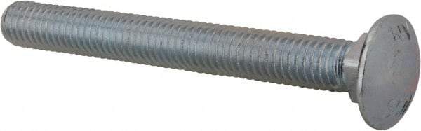 Value Collection - 7/16-14 UNC 4" Length Under Head, Standard Square Neck, Carriage Bolt - Grade 2 Steel, Zinc-Plated Finish - A1 Tooling