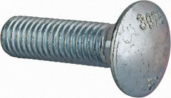 Value Collection - 1/2-13 UNC 1-3/4" Length Under Head, Standard Square Neck, Carriage Bolt - Grade 2 Steel, Zinc-Plated Finish - A1 Tooling