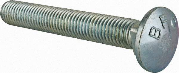 Value Collection - 5/8-11 UNC 4-1/2" Length Under Head, Standard Square Neck, Carriage Bolt - Grade 2 Steel, Zinc-Plated Finish - A1 Tooling