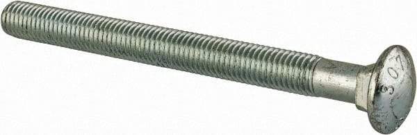 Value Collection - 5/8-11 UNC 7" Length Under Head, Standard Square Neck, Carriage Bolt - Grade 2 Steel, Zinc-Plated Finish - A1 Tooling