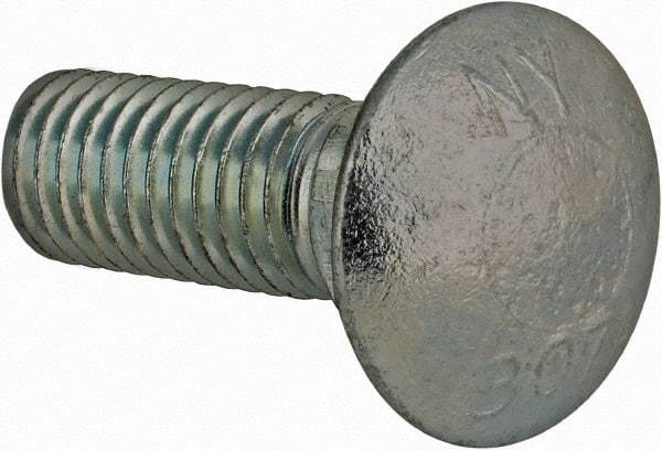 Value Collection - 3/4-10 UNC 2-1/2" Length Under Head, Standard Square Neck, Carriage Bolt - Grade 2 Steel, Zinc-Plated Finish - A1 Tooling