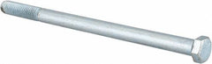 Made in USA - 7/16-14 UNC, 7" Length Under Head Hex Head Cap Screw - Partially Threaded, Grade 5 Alloy Steel, Zinc-Plated Finish, 5/8" Hex - A1 Tooling