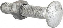 Value Collection - 3/8-16 UNC 2" Length Under Head, Standard Square Neck, Carriage Bolt - Grade 5 Steel, Galvanized Zinc-Plated Finish - A1 Tooling