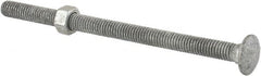 Value Collection - 3/8-16 UNC 6" Length Under Head, Standard Square Neck, Carriage Bolt - Grade 5 Steel, Galvanized Zinc-Plated Finish - A1 Tooling