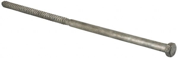 Value Collection - 1/2" Screw, 14" Length Under Head, Steel, Hex Head Lag Screw - Hot Dipped Galvanized, Grade 2 - A1 Tooling