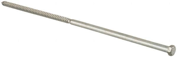 Value Collection - 3/8" Screw, 14" Length Under Head, Steel, Hex Head Lag Screw - Zinc Plated, Grade 2 - A1 Tooling