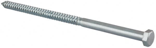 Value Collection - 1/2" Screw, 10" Length Under Head, Steel, Hex Head Lag Screw - Zinc Plated, Grade 2 - A1 Tooling