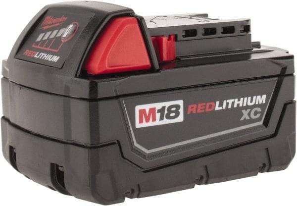 Milwaukee Tool - 18 Volt Lithium-Ion Power Tool Battery - 3 Ahr Capacity, 1 hr Charge Time, Series M18 XC RED - A1 Tooling