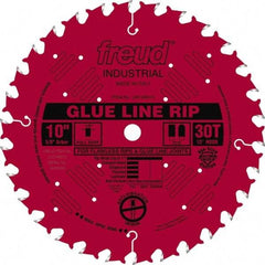 Freud - 10" Diam, 5/8" Arbor Hole Diam, 30 Tooth Wet & Dry Cut Saw Blade - Carbide-Tipped, Standard Round Arbor - A1 Tooling