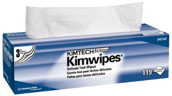 Kimtech - Dry Clean Room/Lab/Critical Task Wipes - Pop-Up, 11-3/4" x 11-3/4" Sheet Size, White - A1 Tooling