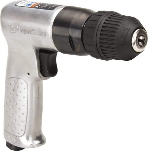 Ingersoll-Rand - 3/8" Keyless Chuck - Pistol Grip Handle, 2,000 RPM, 4 CFM, 0.5 hp, 90 psi - A1 Tooling