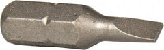 Irwin - 5/32" x 0.032" Blade, 1/4" Drive Slotted Screwdriver Bit - 1" OAL - A1 Tooling