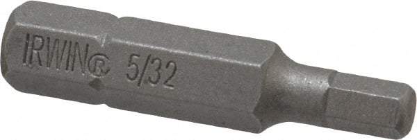 Irwin - 5/32" Hex Screwdriver Bit - 1/4" Drive, 1-1/4" OAL - A1 Tooling