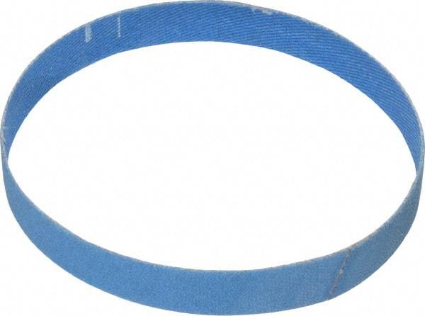 Norton - 1/2" Wide x 12" OAL, 120 Grit, Zirconia Alumina Abrasive Belt - Zirconia Alumina, Fine, Coated, X Weighted Cloth Backing, Series R823 - A1 Tooling