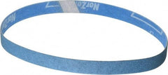 Norton - 3/4" Wide x 20-1/2" OAL, 80 Grit, Zirconia Alumina Abrasive Belt - Zirconia Alumina, Medium, Coated, X Weighted Cloth Backing, Series R823 - A1 Tooling