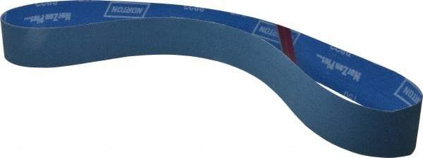 Norton - 2" Wide x 48" OAL, 150 Grit, Zirconia Alumina Abrasive Belt - Zirconia Alumina, Very Fine, Coated, X Weighted Cloth Backing - A1 Tooling