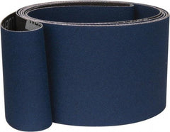 Norton - 3" Wide x 132" OAL, 36 Grit, Zirconia Alumina Abrasive Belt - Zirconia Alumina, Very Coarse, Coated, Y Weighted Cloth Backing, Series R824 - A1 Tooling