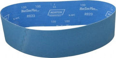 Norton - 4" Wide x 36" OAL, 100 Grit, Zirconia Alumina Abrasive Belt - Zirconia Alumina, Fine, Coated, X Weighted Cloth Backing - A1 Tooling